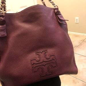 Big Tory Burch tote burgundy